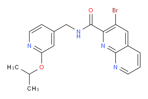 3-bromo-N-((2-isopropoxypyridin-4-yl)methyl)-1,8-naphthyridine-2-carboxamide