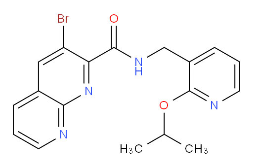 3-bromo-N-((2-isopropoxypyridin-3-yl)methyl)-1,8-naphthyridine-2-carboxamide