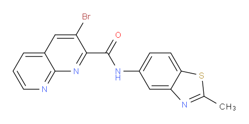 3-bromo-N-(2-methylbenzo[d]thiazol-5-yl)-1,8-naphthyridine-2-carboxamide