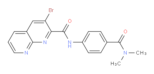 3-bromo-N-(4-(dimethylcarbamoyl)phenyl)-1,8-naphthyridine-2-carboxamide