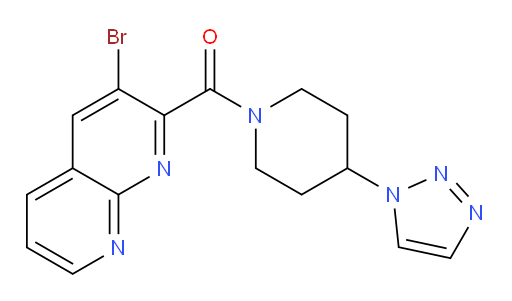 (4-(1H-1,2,3-triazol-1-yl)piperidin-1-yl)(3-bromo-1,8-naphthyridin-2-yl)methanone