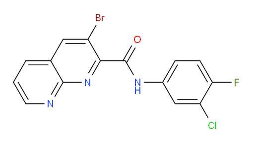 3-bromo-N-(3-chloro-4-fluorophenyl)-1,8-naphthyridine-2-carboxamide