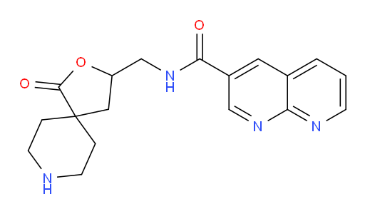 N-((1-oxo-2-oxa-8-azaspiro[4.5]decan-3-yl)methyl)-1,8-naphthyridine-3-carboxamide