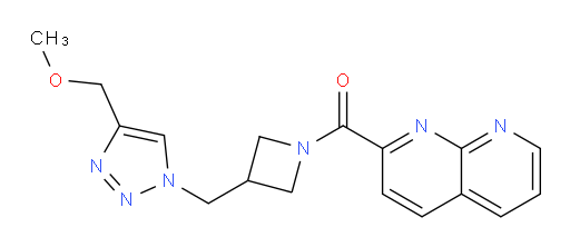 (3-((4-(methoxymethyl)-1H-1,2,3-triazol-1-yl)methyl)azetidin-1-yl)(1,8-naphthyridin-2-yl)methanone