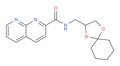 N-(1,4-dioxaspiro[4.5]decan-2-ylmethyl)-1,8-naphthyridine-2-carboxamide