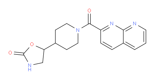 5-(1-(1,8-naphthyridine-2-carbonyl)piperidin-4-yl)oxazolidin-2-one