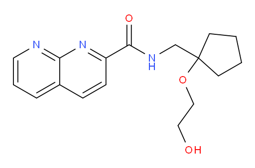 N-((1-(2-hydroxyethoxy)cyclopentyl)methyl)-1,8-naphthyridine-2-carboxamide