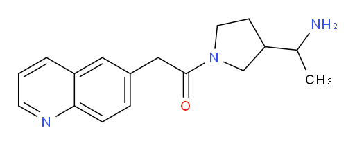 1-(3-(1-aminoethyl)pyrrolidin-1-yl)-2-(quinolin-6-yl)ethanone