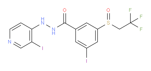 3-iodo-N'-(3-iodopyridin-4-yl)-5-((2,2,2-trifluoroethyl)sulfinyl)benzohydrazide