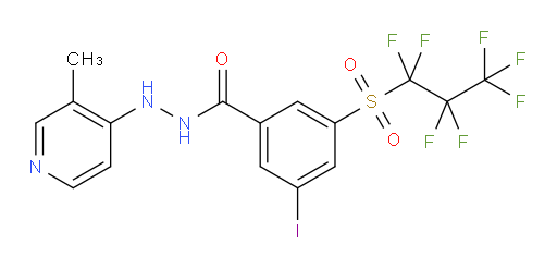 3-iodo-N'-(3-methylpyridin-4-yl)-5-((perfluoropropyl)sulfonyl)benzohydrazide