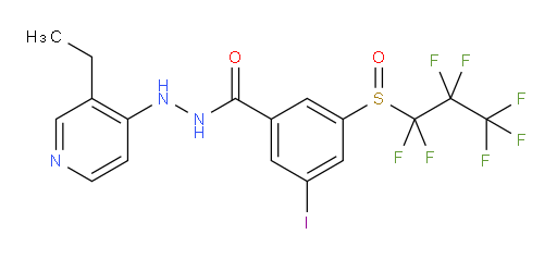 N'-(3-ethylpyridin-4-yl)-3-iodo-5-((perfluoropropyl)sulfinyl)benzohydrazide