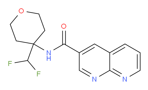 N-(4-(difluoromethyl)tetrahydro-2H-pyran-4-yl)-1,8-naphthyridine-3-carboxamide