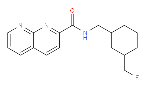 N-((3-(fluoromethyl)cyclohexyl)methyl)-1,8-naphthyridine-2-carboxamide
