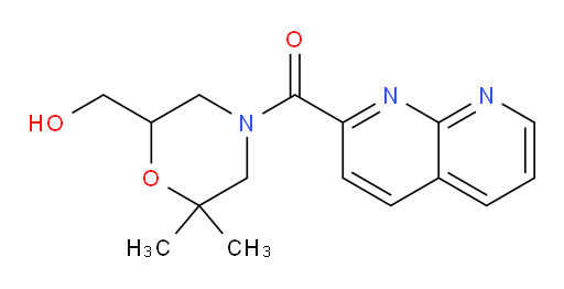(6-(hydroxymethyl)-2,2-dimethylmorpholino)(1,8-naphthyridin-2-yl)methanone