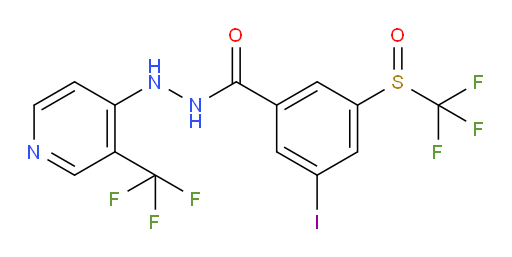 3-iodo-N'-(3-(trifluoromethyl)pyridin-4-yl)-5-((trifluoromethyl)sulfinyl)benzohydrazide