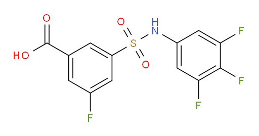 3-fluoro-5-(N-(3,4,5-trifluorophenyl)sulfamoyl)benzoic acid