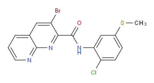 3-bromo-N-(2-chloro-5-(methylthio)phenyl)-1,8-naphthyridine-2-carboxamide