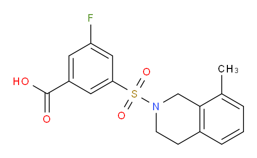 3-fluoro-5-((8-methyl-3,4-dihydroisoquinolin-2(1H)-yl)sulfonyl)benzoic acid