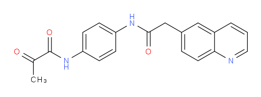 2-oxo-N-(4-(2-(quinolin-6-yl)acetamido)phenyl)propanamide