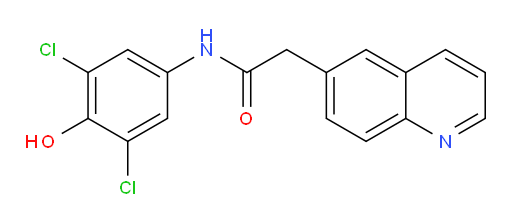 N-(3,5-dichloro-4-hydroxyphenyl)-2-(quinolin-6-yl)acetamide