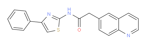 N-(4-phenylthiazol-2-yl)-2-(quinolin-6-yl)acetamide