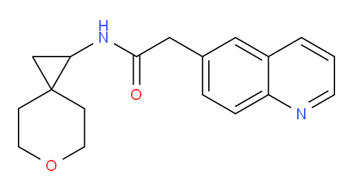 2-(quinolin-6-yl)-N-(6-oxaspiro[2.5]octan-1-yl)acetamide