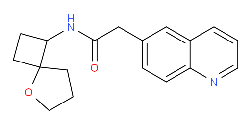 2-(quinolin-6-yl)-N-(5-oxaspiro[3.4]octan-1-yl)acetamide