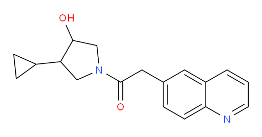 1-(3-cyclopropyl-4-hydroxypyrrolidin-1-yl)-2-(quinolin-6-yl)ethanone