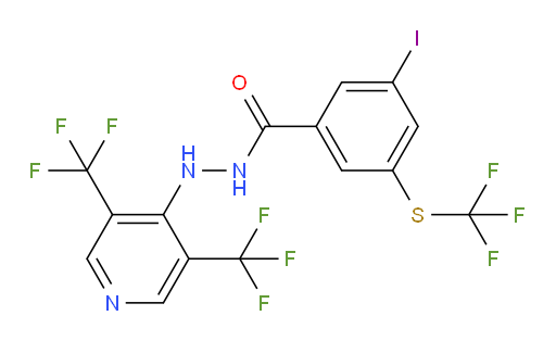 N'-(3,5-bis(trifluoromethyl)pyridin-4-yl)-3-iodo-5-((trifluoromethyl)thio)benzohydrazide