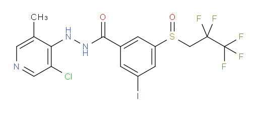 N'-(3-chloro-5-methylpyridin-4-yl)-3-iodo-5-((2,2,3,3,3-pentafluoropropyl)sulfinyl)benzohydrazide