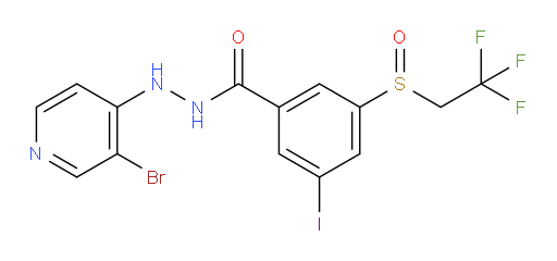 N'-(3-bromopyridin-4-yl)-3-iodo-5-((2,2,2-trifluoroethyl)sulfinyl)benzohydrazide