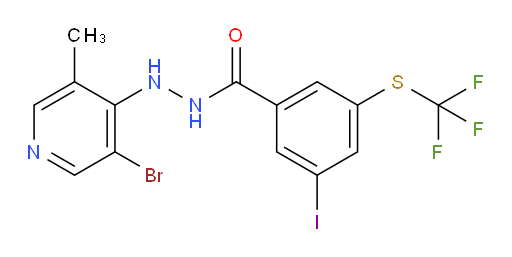 N'-(3-bromo-5-methylpyridin-4-yl)-3-iodo-5-((trifluoromethyl)thio)benzohydrazide