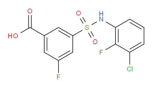 3-(N-(3-chloro-2-fluorophenyl)sulfamoyl)-5-fluorobenzoic acid