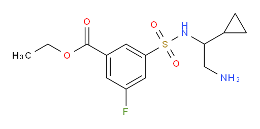 ethyl 3-(N-(2-amino-1-cyclopropylethyl)sulfamoyl)-5-fluorobenzoate