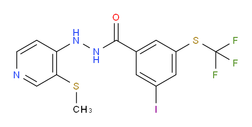 3-iodo-N'-(3-(methylthio)pyridin-4-yl)-5-((trifluoromethyl)thio)benzohydrazide