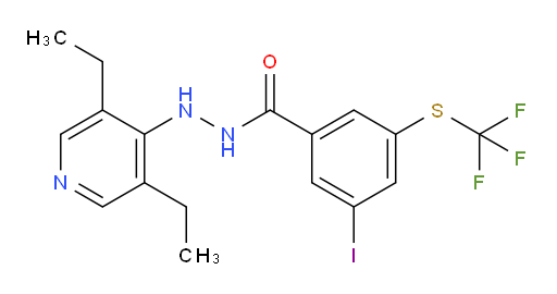 N'-(3,5-diethylpyridin-4-yl)-3-iodo-5-((trifluoromethyl)thio)benzohydrazide