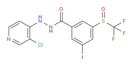 N'-(3-chloropyridin-4-yl)-3-iodo-5-((trifluoromethyl)sulfinyl)benzohydrazide