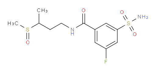 3-fluoro-N-(3-(methylsulfinyl)butyl)-5-sulfamoylbenzamide