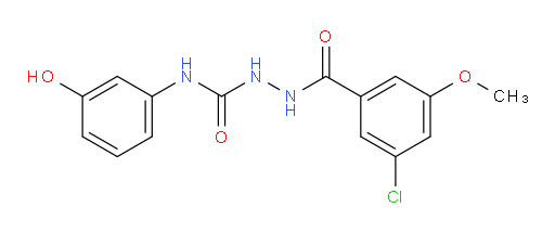 2-(3-chloro-5-methoxybenzoyl)-N-(3-hydroxyphenyl)hydrazinecarboxamide