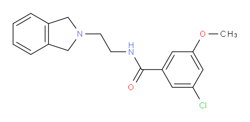 3-chloro-N-(2-(isoindolin-2-yl)ethyl)-5-methoxybenzamide