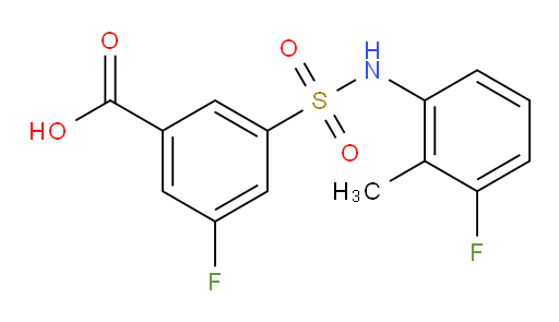 3-fluoro-5-(N-(3-fluoro-2-methylphenyl)sulfamoyl)benzoic acid