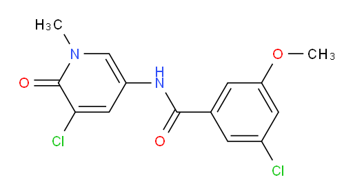 3-chloro-N-(5-chloro-1-methyl-6-oxo-1,6-dihydropyridin-3-yl)-5-methoxybenzamide