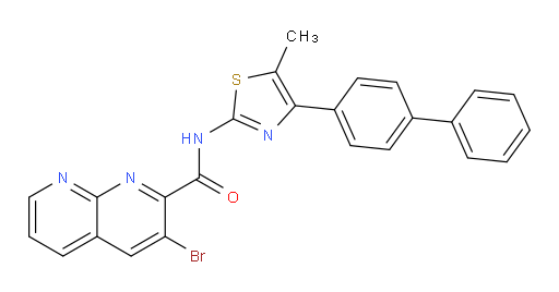 N-(4-([1,1'-biphenyl]-4-yl)-5-methylthiazol-2-yl)-3-bromo-1,8-naphthyridine-2-carboxamide