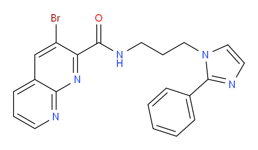 3-bromo-N-(3-(2-phenyl-1H-imidazol-1-yl)propyl)-1,8-naphthyridine-2-carboxamide