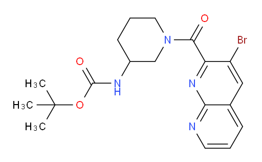 tert-butyl (1-(3-bromo-1,8-naphthyridine-2-carbonyl)piperidin-3-yl)carbamate