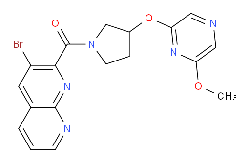 (3-bromo-1,8-naphthyridin-2-yl)(3-((6-methoxypyrazin-2-yl)oxy)pyrrolidin-1-yl)methanone