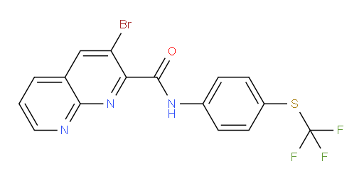 3-bromo-N-(4-((trifluoromethyl)thio)phenyl)-1,8-naphthyridine-2-carboxamide