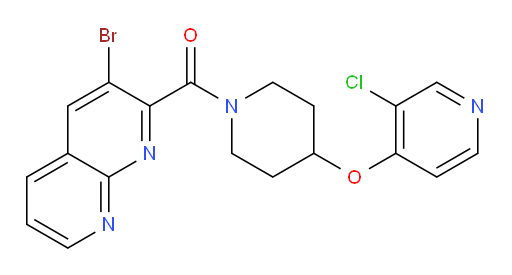 (3-bromo-1,8-naphthyridin-2-yl)(4-((3-chloropyridin-4-yl)oxy)piperidin-1-yl)methanone