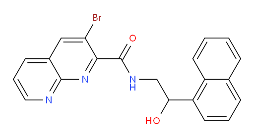 3-bromo-N-(2-hydroxy-2-(naphthalen-1-yl)ethyl)-1,8-naphthyridine-2-carboxamide