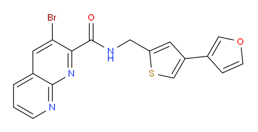 3-bromo-N-((4-(furan-3-yl)thiophen-2-yl)methyl)-1,8-naphthyridine-2-carboxamide
